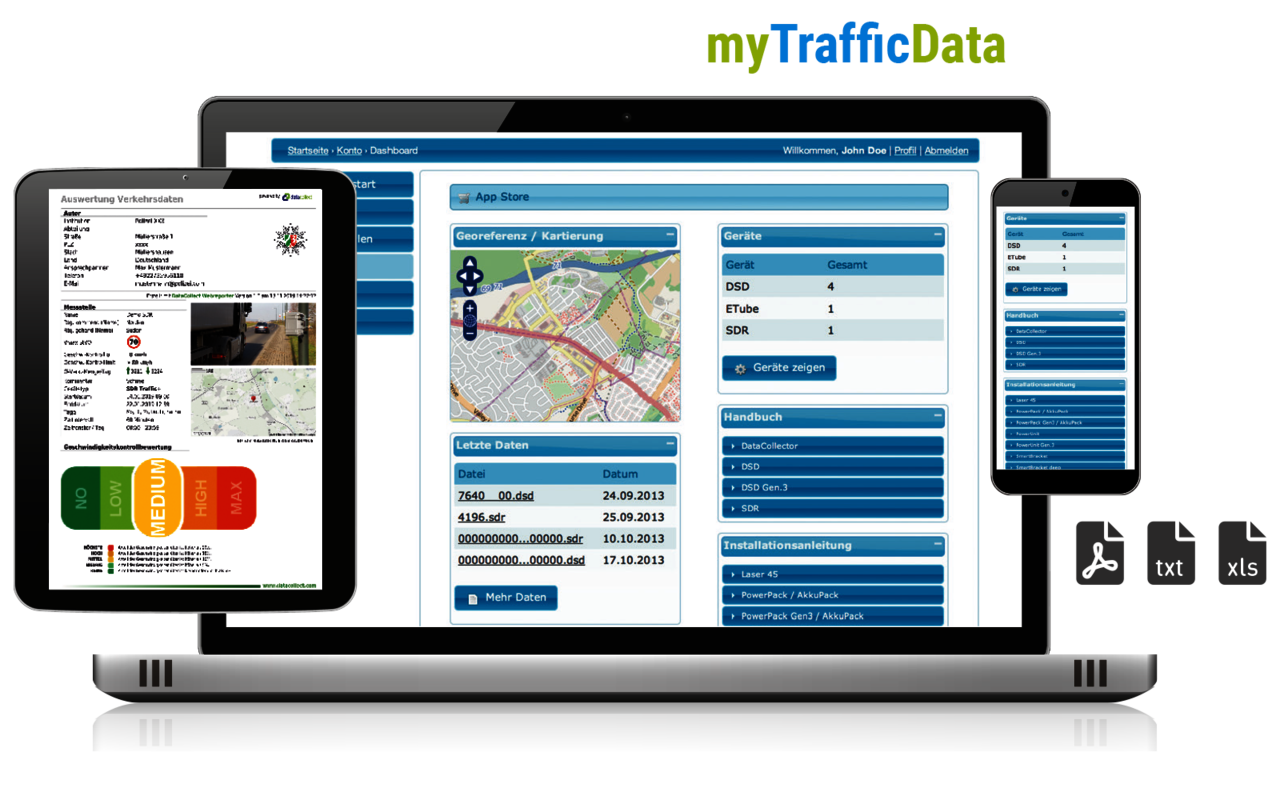 Configuration, Evaluation & Database with myTrafficData