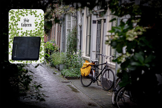 Geschwindigkeitsanzeige ins Stadtbild integriert